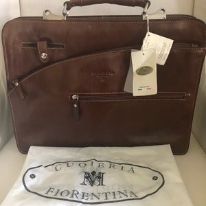 Cuoieria Italian leather briefcase